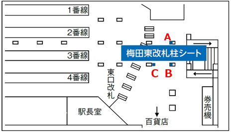 阪神梅田東改札柱シート 関西の駅 電車 交通 屋外広告の検索サイト Ekico エキコ